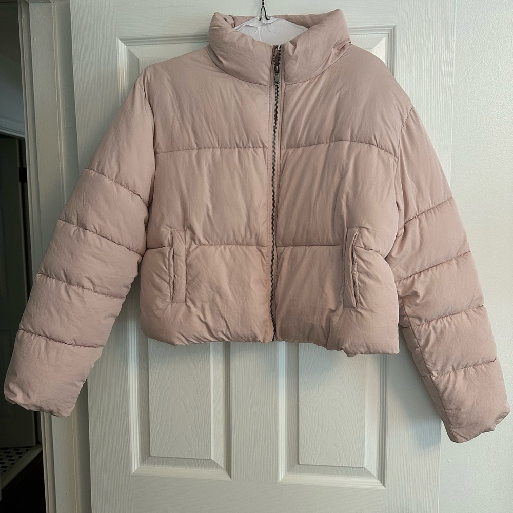 Double Zero Pale Pink Puffer Jacket